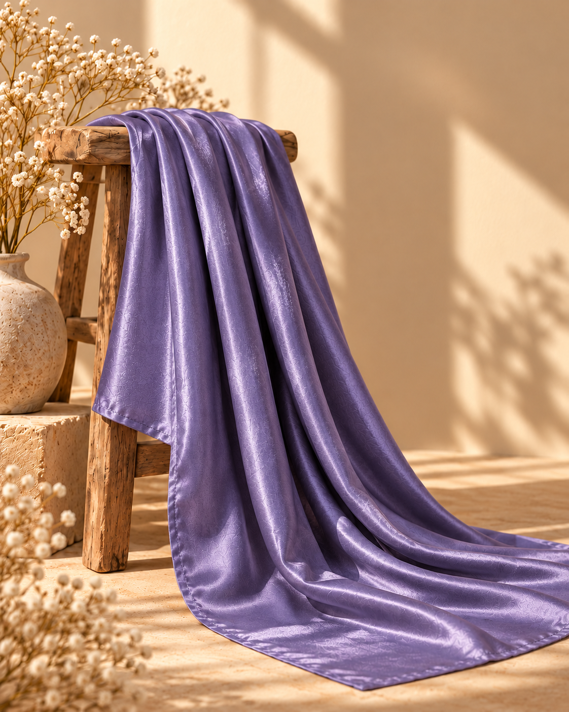 Silk Hijab - Plum