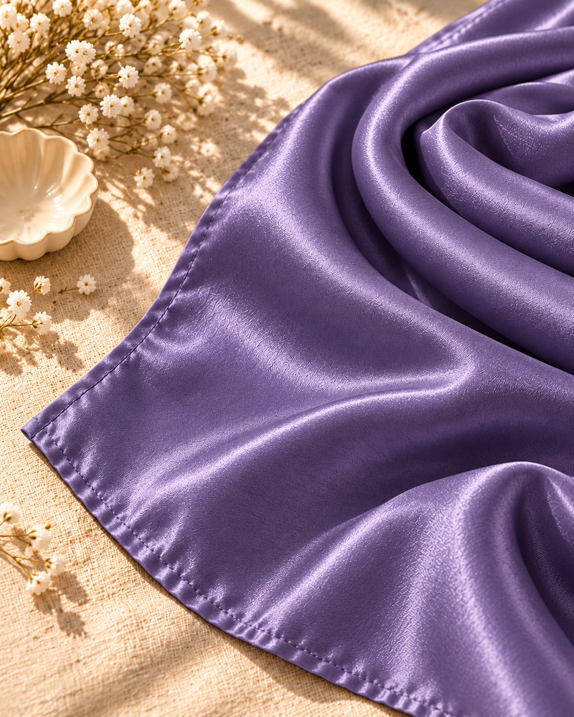 Silk Hijab - Plum